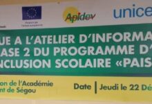 Photo of Le Programme ‘’PAIS’’ s’engage pour la scolarisation de 16.880 enfants dont 8.440 filles dans la région de Ségou